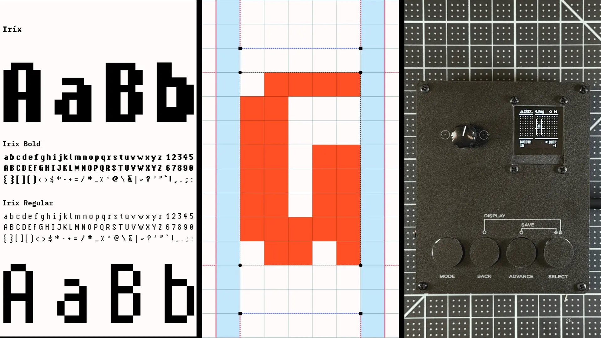 Irix — custom typeface design